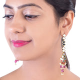 Thikri Petals Motifs Drop Earrings