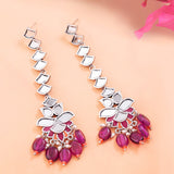 Thikri Mirrors Embellished Drop Earrings