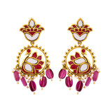 Thikri Floral Motifs Drop Earrings