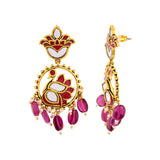 Thikri Floral Motifs Drop Earrings