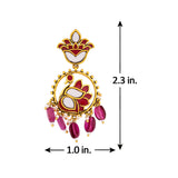 Thikri Floral Motifs Drop Earrings