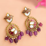 Thikri Floral Motifs Drop Earrings