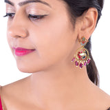 Thikri Floral Motifs Drop Earrings
