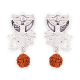 Aham Brahmasmi Moksh Rudraksha Beads Earrings