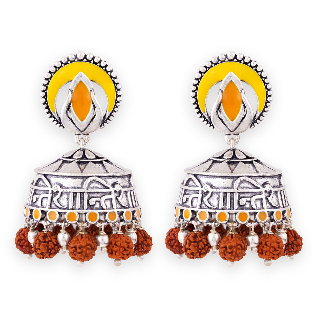 Aham Brahmasmi Shanti Jhumka Earrings