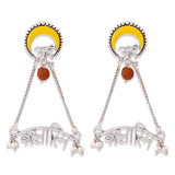 Aham Brahmasmi Inscription Drop Earrings