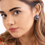Kalbelia Enameled Stud Earrings