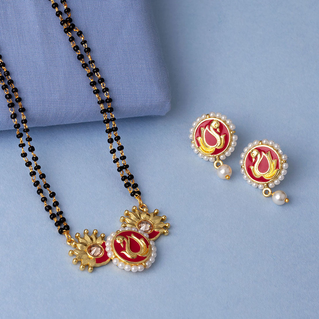 Apsara Pearls Embellished Mangalsutra Set