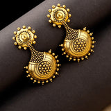 Rava Ball Round Oxidized Earrings