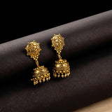 Rava Ball Oxidized Gold Plated Jhumka Earrings