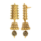 Rava Ball Oxidized Jhumki Style Earrings