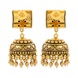 Rava Ball Oxidized Jhumka Style Earrings