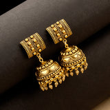 Rava Ball Oxidized Jhumka Style Earrings