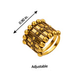 Rava Ball Adjustable Statement Ring