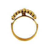 Rava Ball Oxidized Gold Plated Ring.