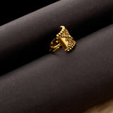 Rava Ball Oxidized Gold Plated Ring.