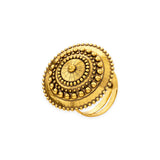 Rava Ball Adjustable Oxidised Gold Statement Ring