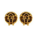 Rava Ball Oxidized Gold Ball Stud Earrings