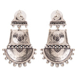 Rava Ball Silver Oxidised Earrings