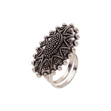 Rava Ball Trending Silver Oxidized Ring