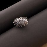 Rava Ball Trending Silver Oxidized Ring