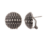 Oxidized Rava Ball Stud Earrings