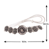 Rava Ball Oxidized Round Choker Necklace