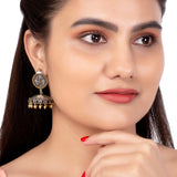 Gullak Numeric Print Jhumka Earrings