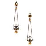 Gullak Ghungroo Drop Chain Dangler Earrings