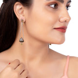 Gullak Ghungroo Drop Chain Dangler Earrings