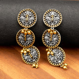 Gullak Coin Styled Dangler Earrings