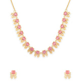 Love Paradise Butterfly Pink Gem Necklace Set