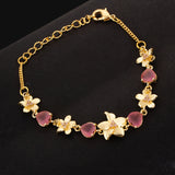 Love Paradise Floral Motif Chain Bracelet
