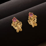 Love Paradise Floral Butterfly Studs