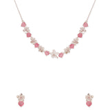 Love Paradise Silver Plated Floral Necklace Set