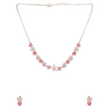 Love Paradise Silver Plated Floral Necklace Set