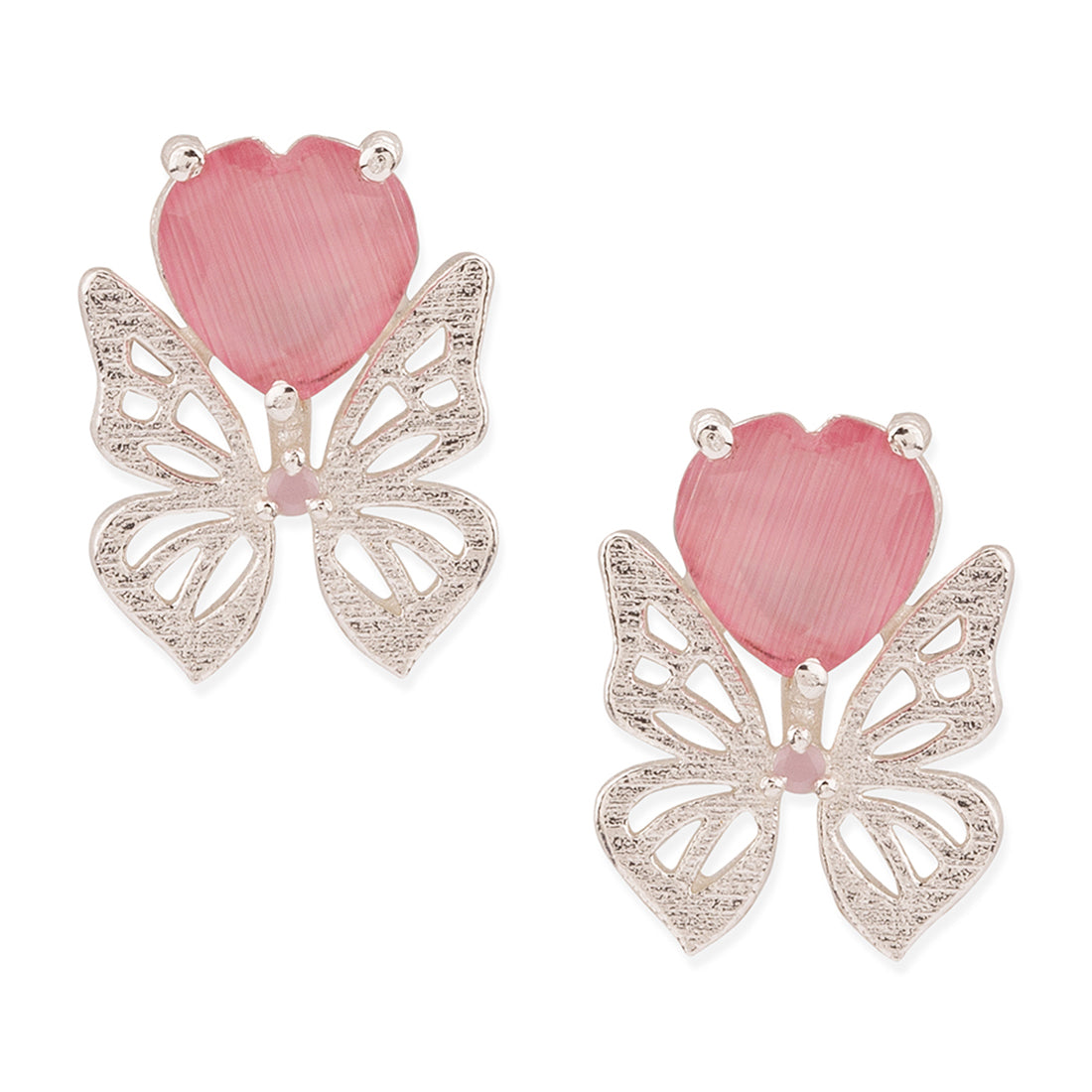 Love Paradise Silver Plated Butterfly Necklace Set