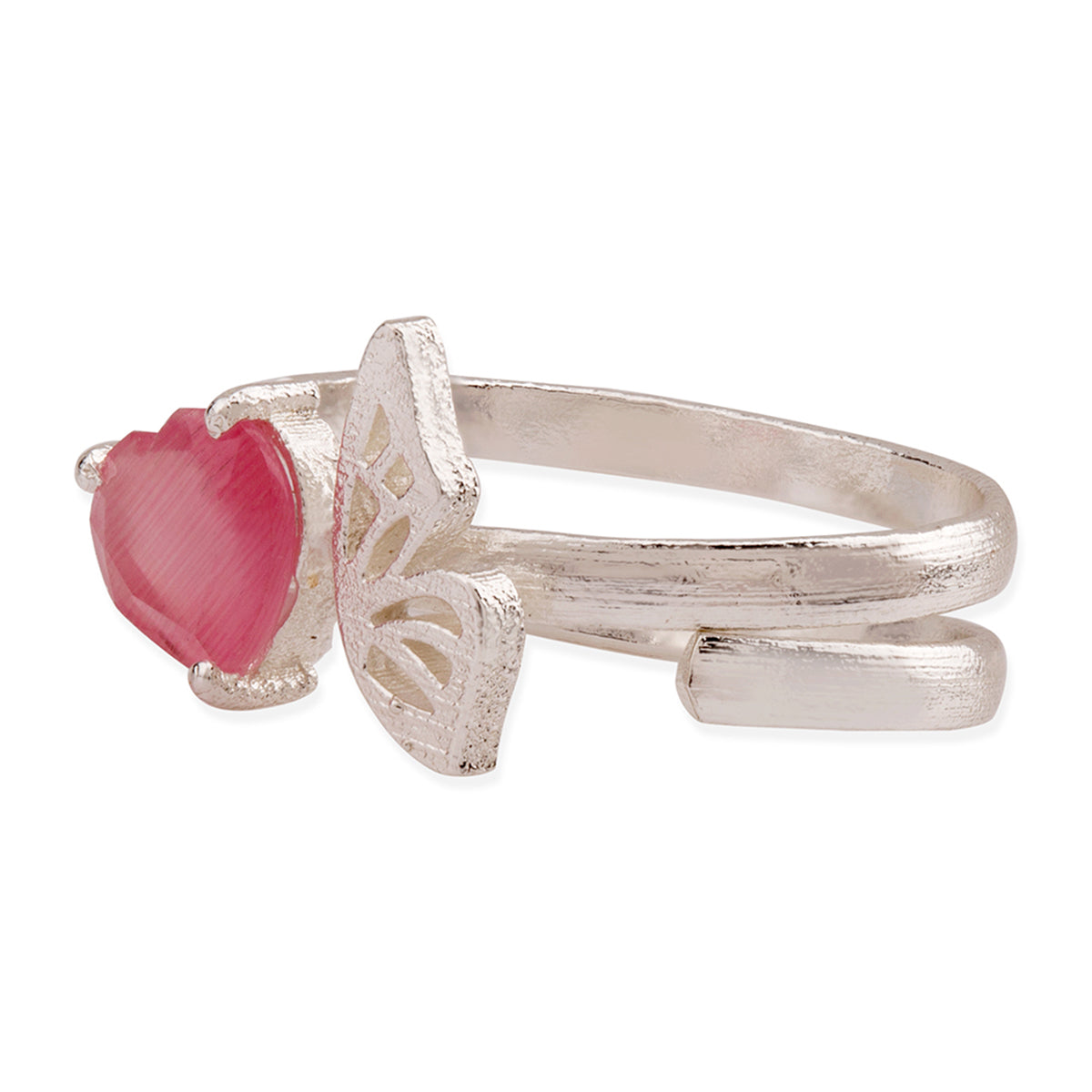 Love Paradise Silver Plated Statement Ring
