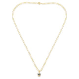 Yellow Gold Enameled Butterfly Charms Pendant With Chain and Bracelets