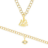 Stylish Yellow Gold Charms Pendant With Chain and Bracelets
