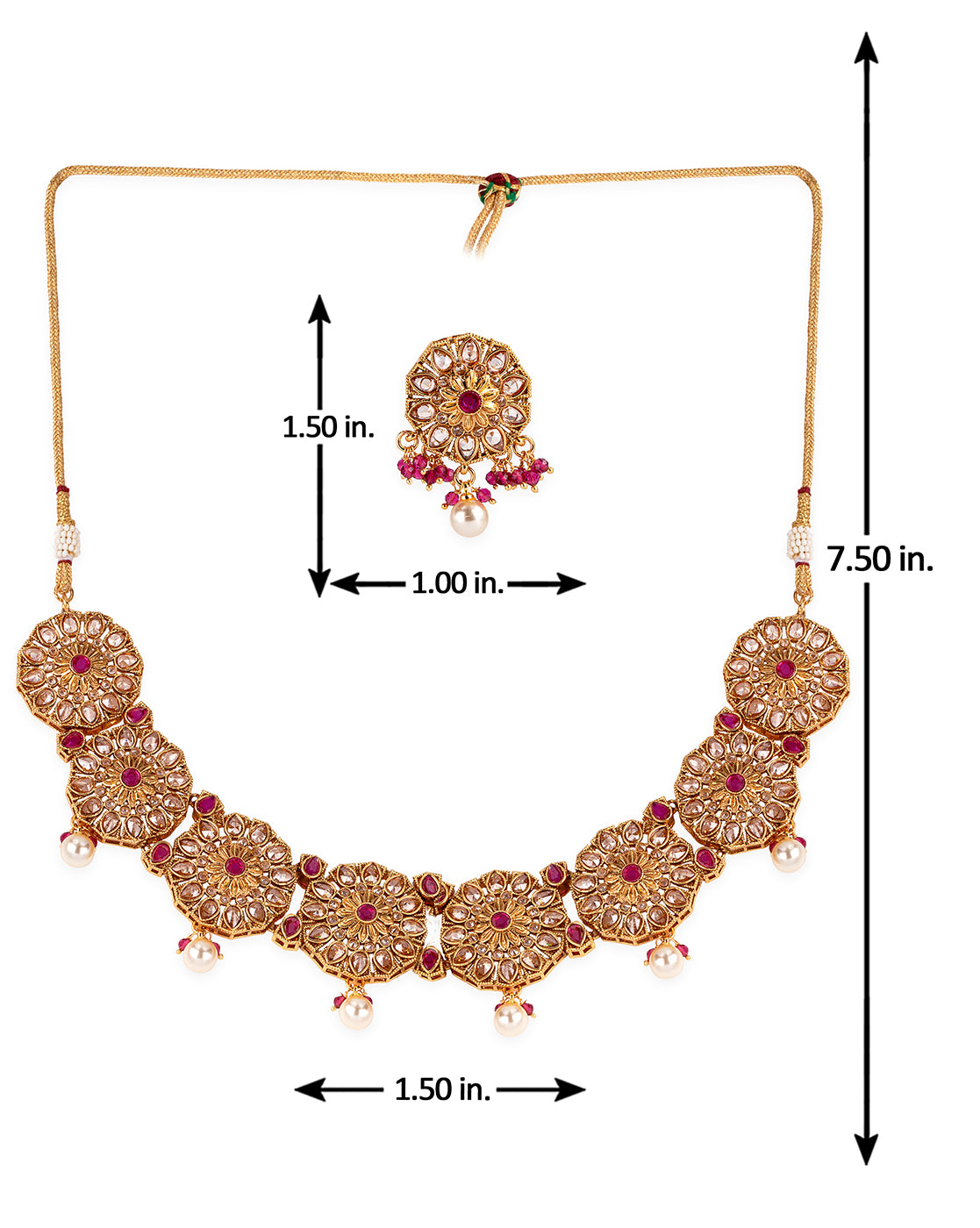 Lattice Design Ethnic Necklace Set