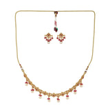 Lattic Rose Gold-plated brass Necklace set