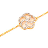 Shimmering Floret Gold Plated chain With Silver Stud
