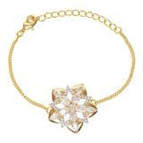 Shimmering Floret CZ Golden Star Shape Mangalsutra Bracelet