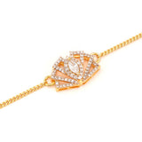 Shimmering Floret American Diamond CZ  Mangalsutra Bracelet Gold Plated Bracelet