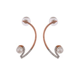 Voylla Rose Gold-Plated Brass Earrings