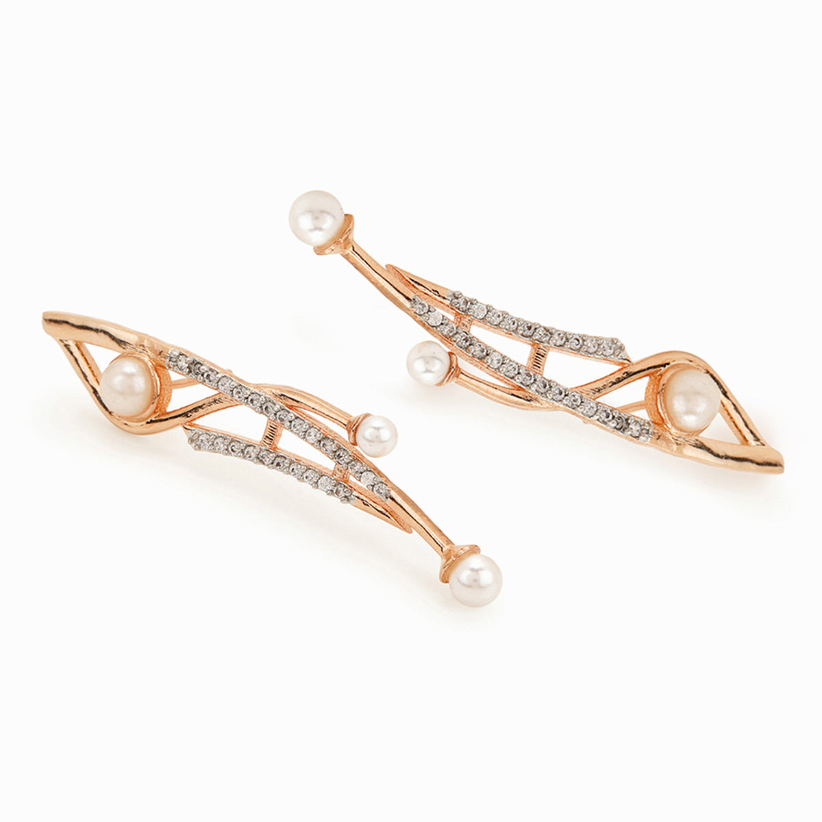Voylla Rose Gold-Plated Earrings