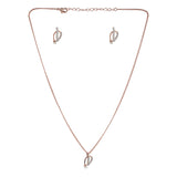 Voylla rose gold-plated brass necklace set