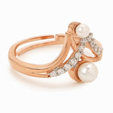Voylla Gold-Plated Brass Pearl Ring