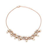 Voylla Rose Gold Plated Brass Necklace Set